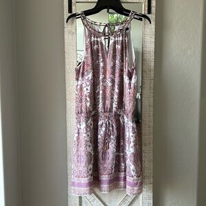 Nearly new White House Black Market sleeveless dress with smocked waistband